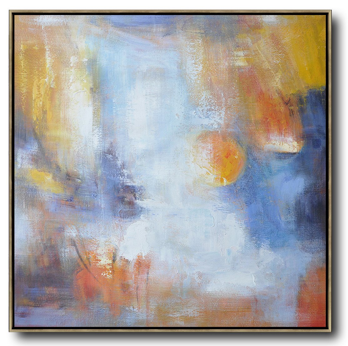 Hand-painted oversized Square Abstract Art contemporary art painting